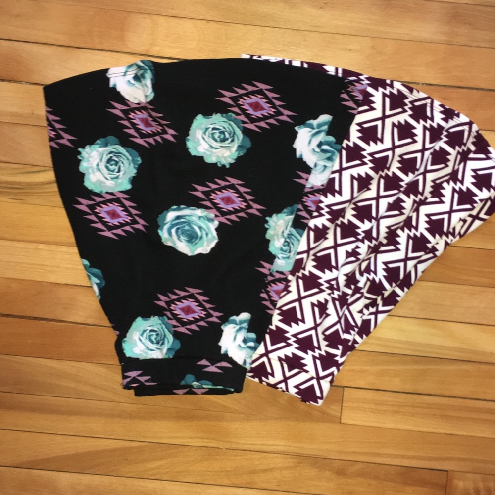2 Printed Miniskirts